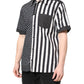 Dolce & Gabbana Black White Stripe Button Down Casual Shirt