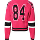 Dolce & Gabbana Pink Cotton Logo Print Knit Pullover Sweater