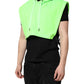 Dolce & Gabbana Green Polyester Hooded Sportswear Vest Sweater
