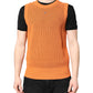 Dolce & Gabbana Orange Cashmere Round Neck Sleeveless T-shirt