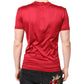 Dolce & Gabbana Red Silk DG Crown Logo Short Sleeve T-shirt