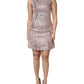 Dolce & Gabbana Pink Jacquard Sleeveless Sheath Mini Dress