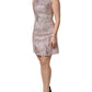 Dolce & Gabbana Pink Jacquard Sleeveless Sheath Mini Dress