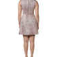 Dolce & Gabbana Pink Jacquard Sleeveless Sheath Mini Dress
