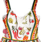 Dolce & Gabbana White Vegetables Sleeveless A-line Midi Dress