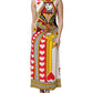 Dolce & Gabbana White Queen Of Hearts Sleeveless Maxi Dress