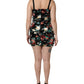 Dolce & Gabbana Black Floral Sequin Sleeveless Sheath Dress