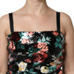 Dolce & Gabbana Black Floral Sequin Sleeveless Sheath Dress