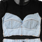 Dolce & Gabbana Black Blue Long Sleeves Denim Mini Dress
