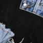 Dolce & Gabbana Black Blue Sleeveless Denim Mini Dress