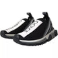 Dolce & Gabbana Black White Slip On Sorrento Sneakers Shoes