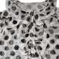 Dolce & Gabbana White Black Polka Dot Cotton Sleeveless Top