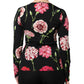 Dolce & Gabbana Black Floral Long Sleeve Women Blouse Top