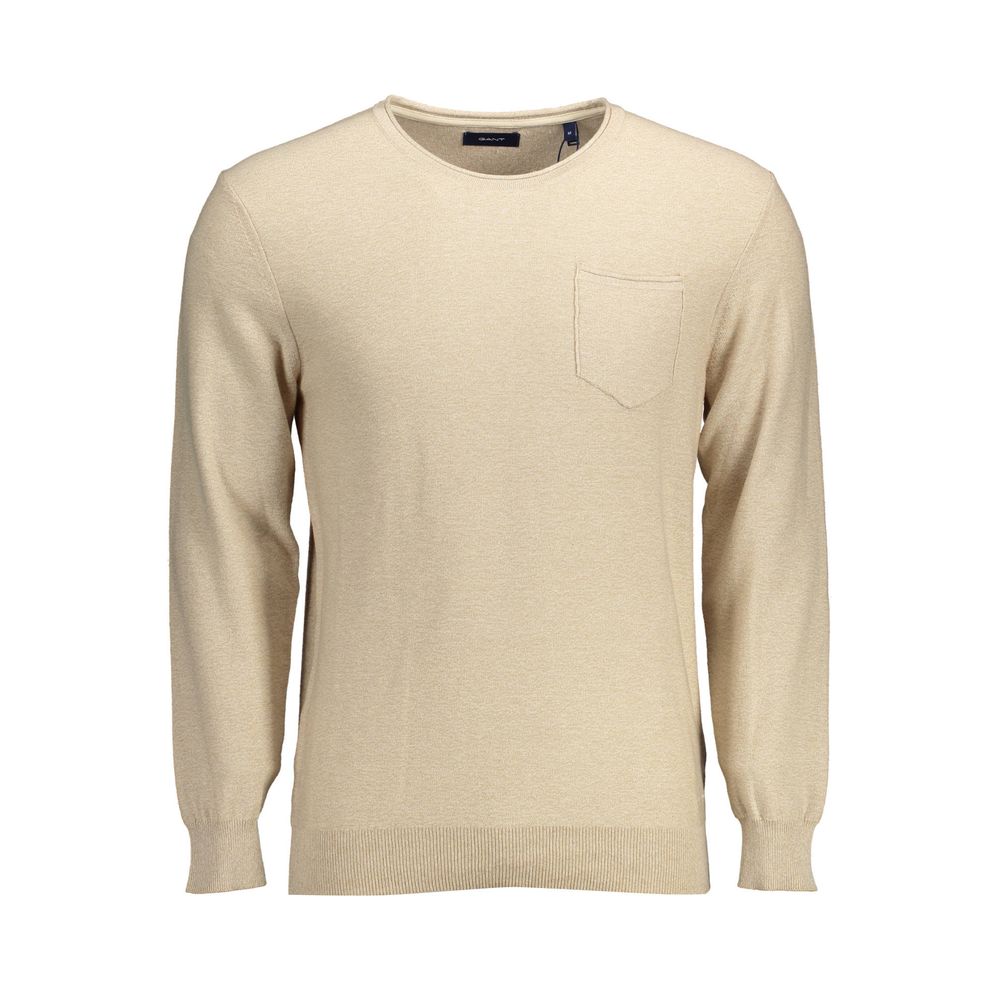 Gant Beige Cotton Men Sweater Mens Sweater