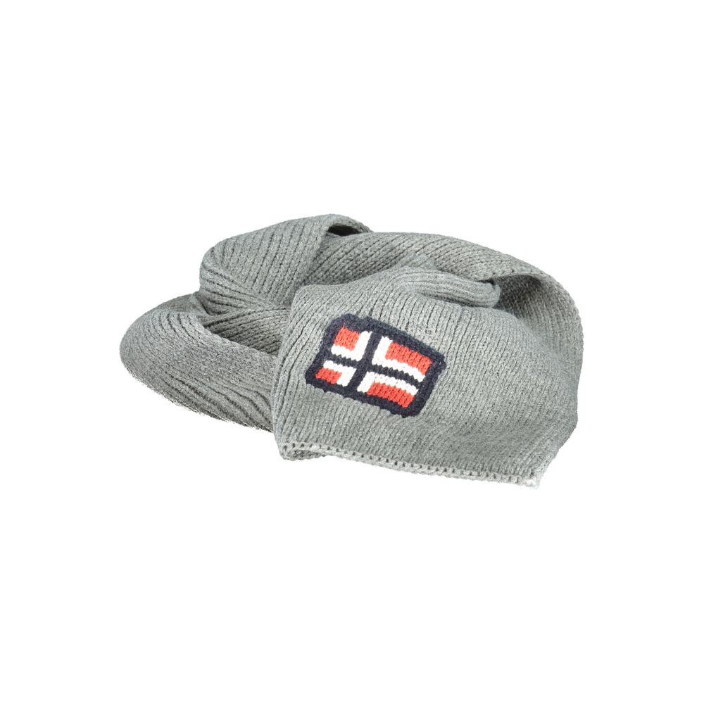 Norway 1963 Gray Acrylic Men Scarf