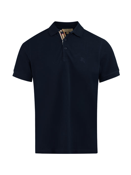 Burberry Navy Blue Cotton Collared Polo Shirt Mens T-Shirt