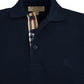 Burberry Navy Blue Cotton Collared Polo Shirt Mens T-Shirt