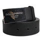 Dolce & Gabbana Black Classic Silver Metal Logo Buckle Belt