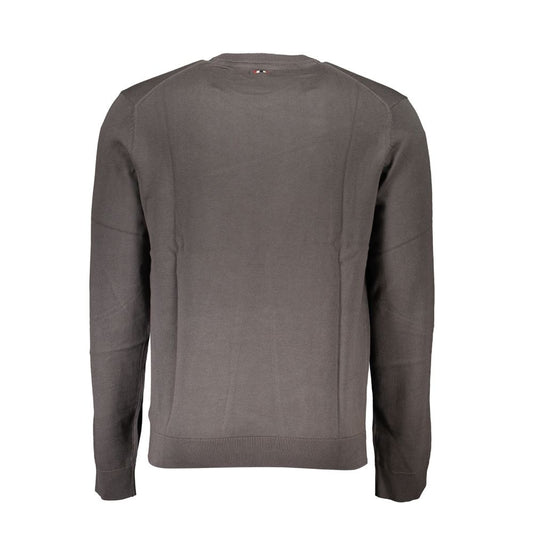 Napapijri Gray Cotton Men Sweater Mens Sweater