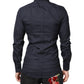 Dolce & Gabbana Dark Blue GOLD Cotton Dress Formal Shirt