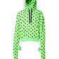 Dolce & Gabbana Green Polyester DGLogo Print Hooded Sweater