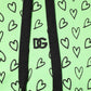 Dolce & Gabbana Green Cotton Logo Heart Print Hooded Sweater