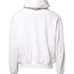 Dolce & Gabbana White Embossed Logo Hooded Sweatshirt Sweater