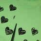 Dolce & Gabbana Green Heart Print Crew Neck Pullover Sweater