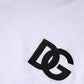 Dolce & Gabbana White Logo Cotton Crew Neck Pullover Sweater