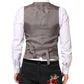 Dolce & Gabbana Beige Gray Dress Men Formal Waistcoat Vest