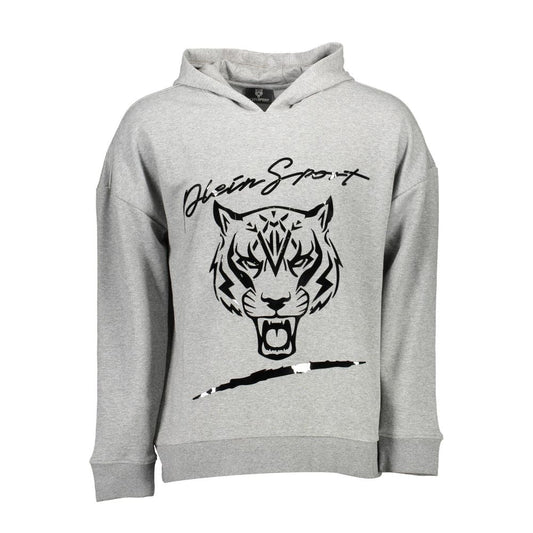 Plein Sport Gray Cotton Men Sweater Mens Sweater