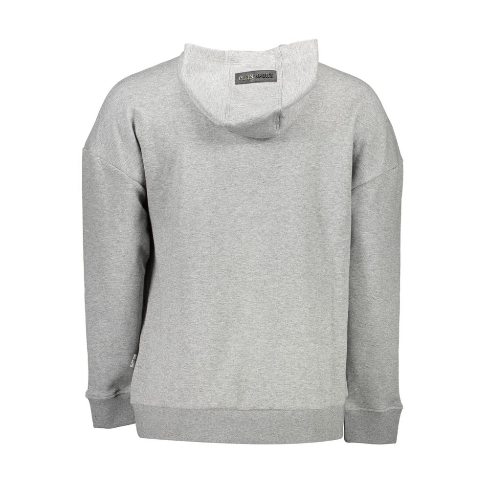Plein Sport Gray Cotton Men Sweater Mens Sweater