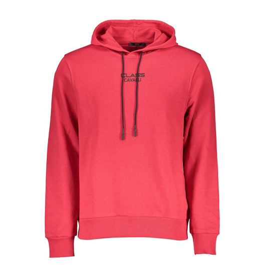 Cavalli Class Red Cotton Men Sweater Mens Sweater
