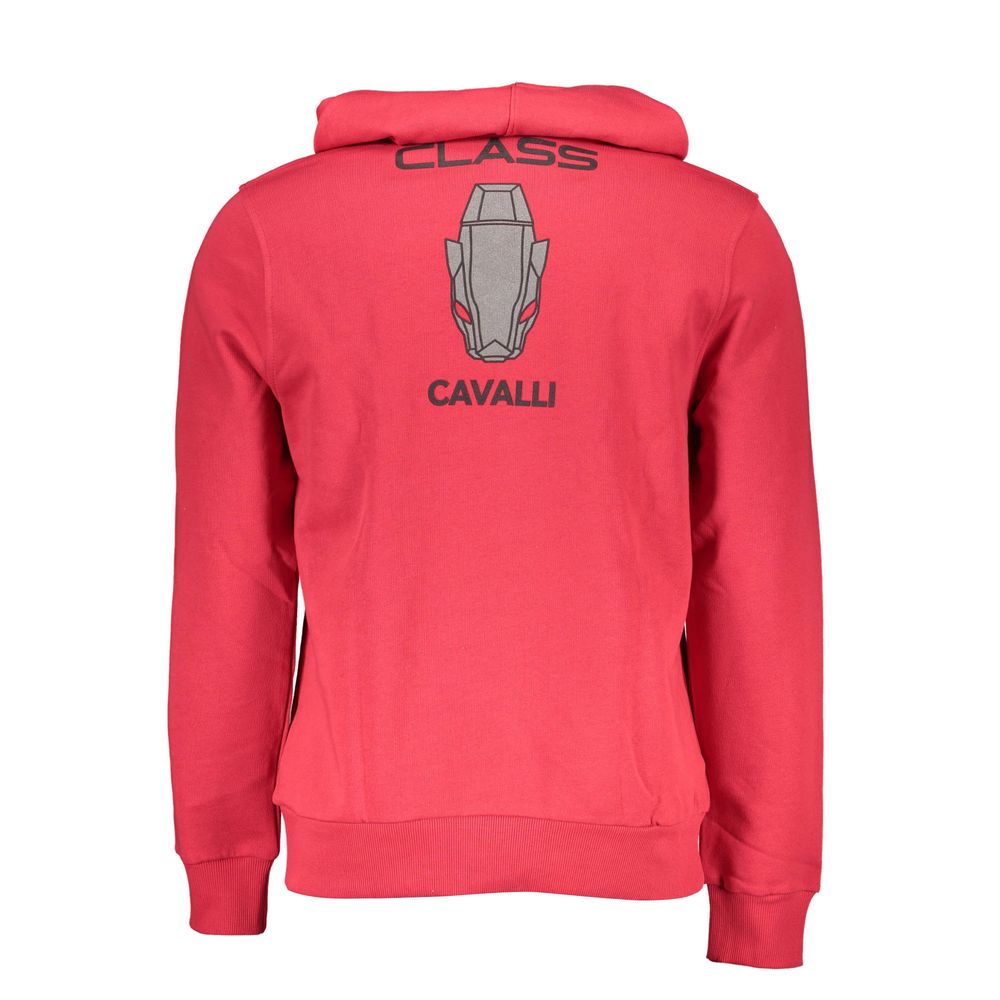 Cavalli Class Red Cotton Men Sweater Mens Sweater