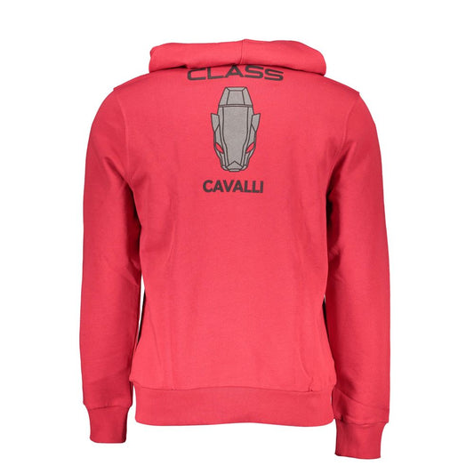 Cavalli Class Red Cotton Men Sweater Mens Sweater