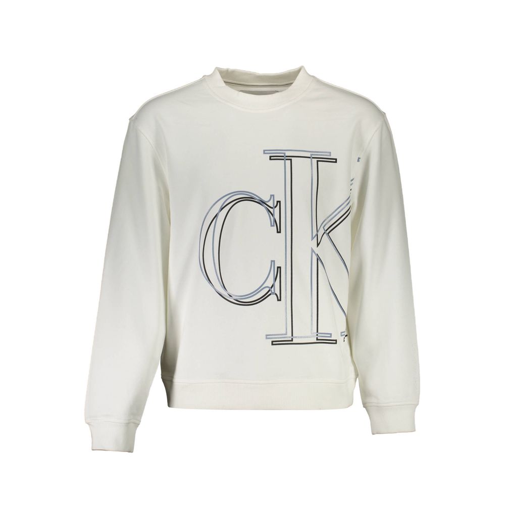 Calvin Klein White Cotton Men Sweater Mens Sweater
