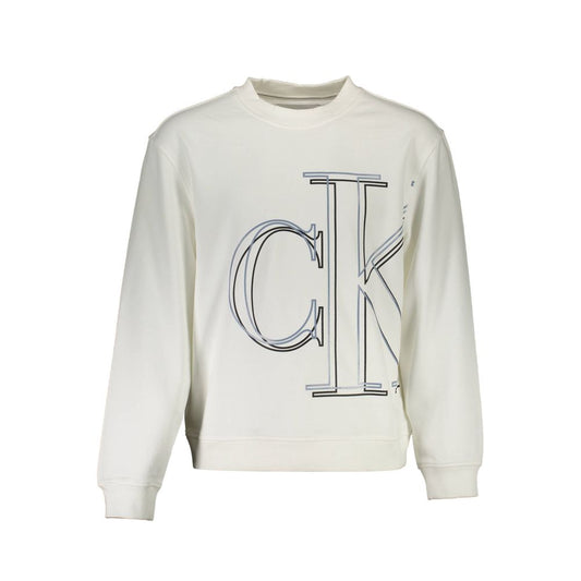 Calvin Klein White Cotton Men Sweater Mens Sweater