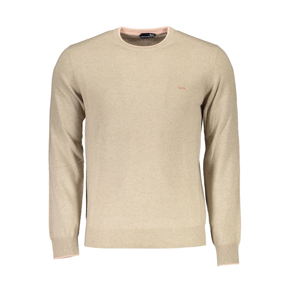 Harmont & Blaine Beige Wool Men Sweater Mens Sweater