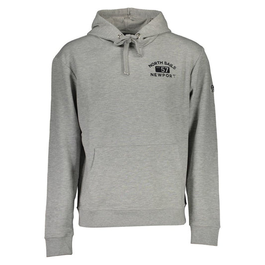North Sails Gray Cotton Men Sweatshirt Mens Sweater