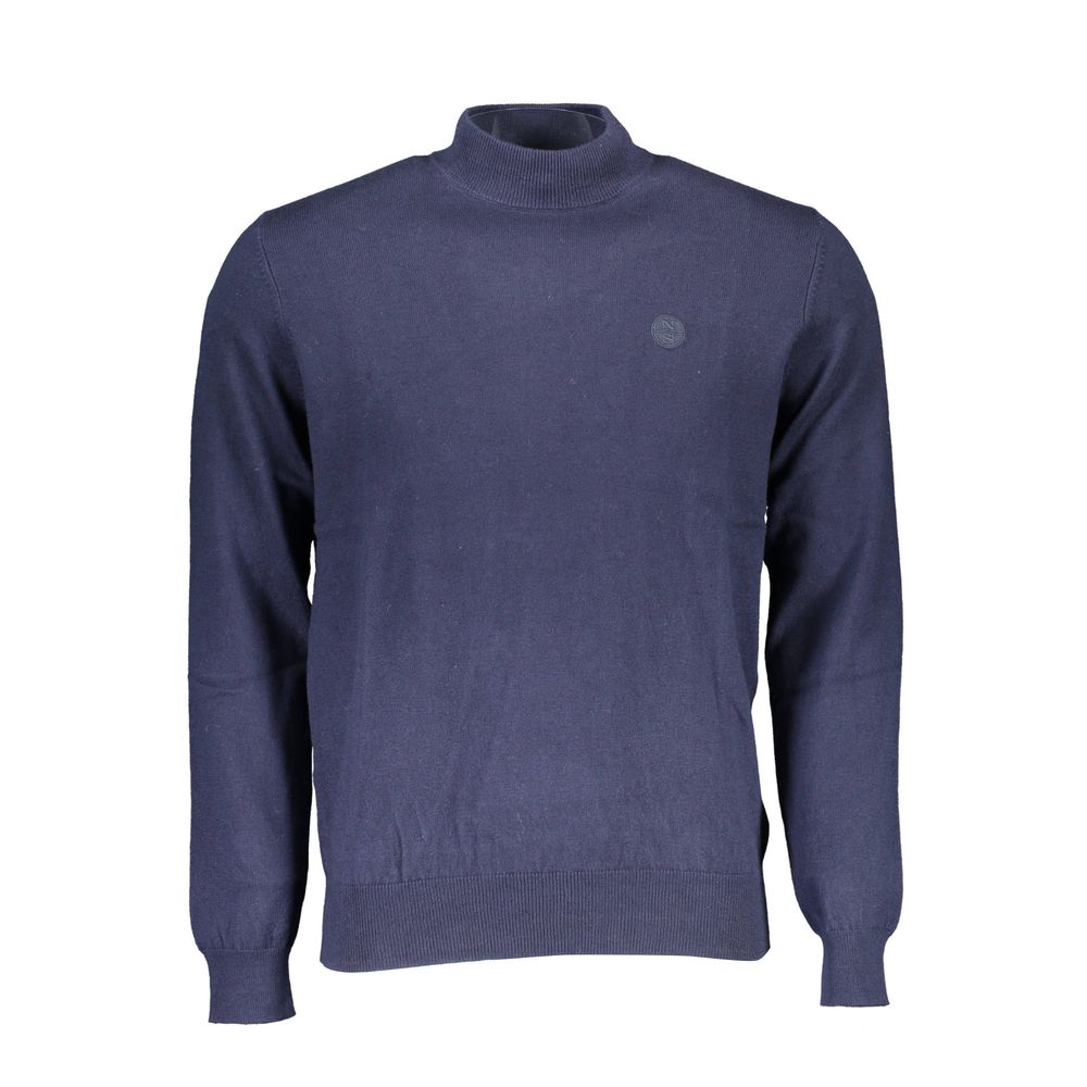 North Sails Blue Cotton Men Sweater Mens Sweater