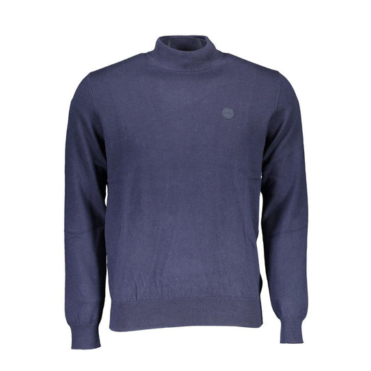 North Sails Blue Cotton Men Sweater Mens Sweater