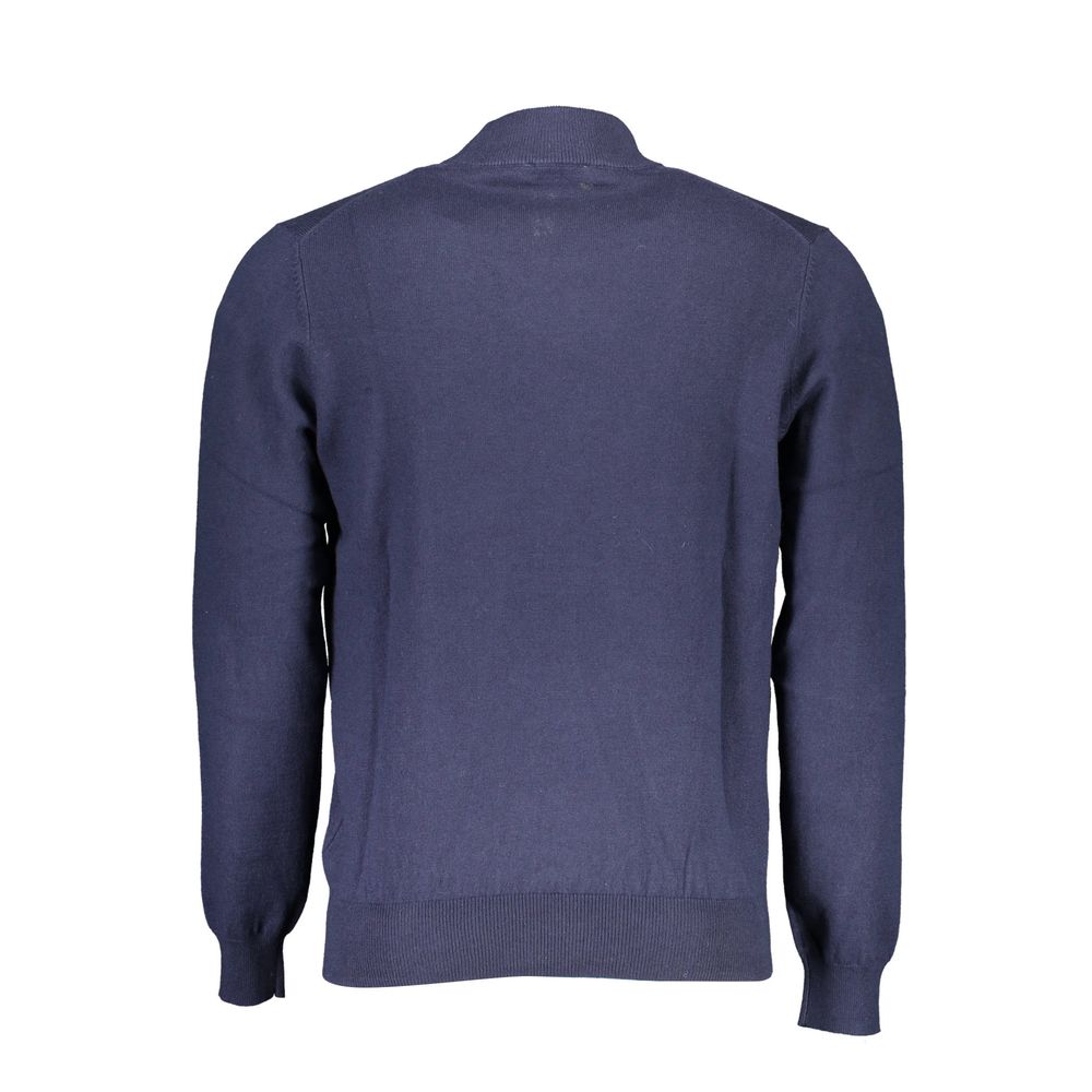 North Sails Blue Cotton Men Sweater Mens Sweater