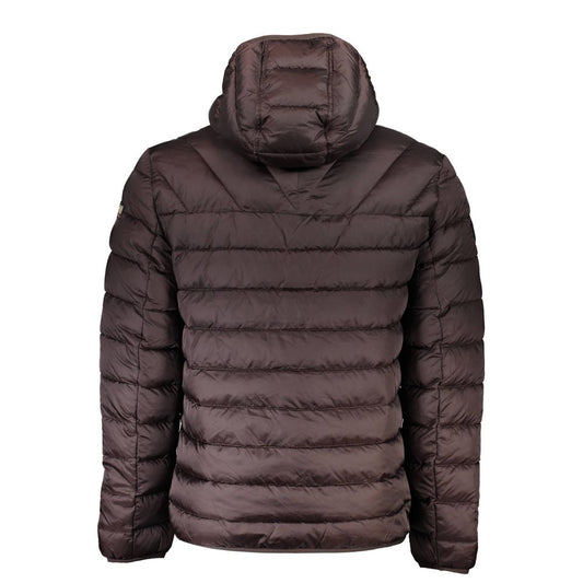 Napapijri Brown Polyamide Men Jacket Mens Jacket