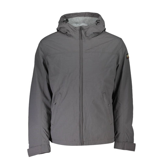 Napapijri Gray Polyamide Men Jacket Mens Jacket