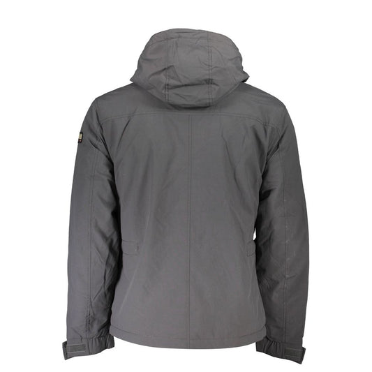 Napapijri Gray Polyamide Men Jacket Mens Jacket