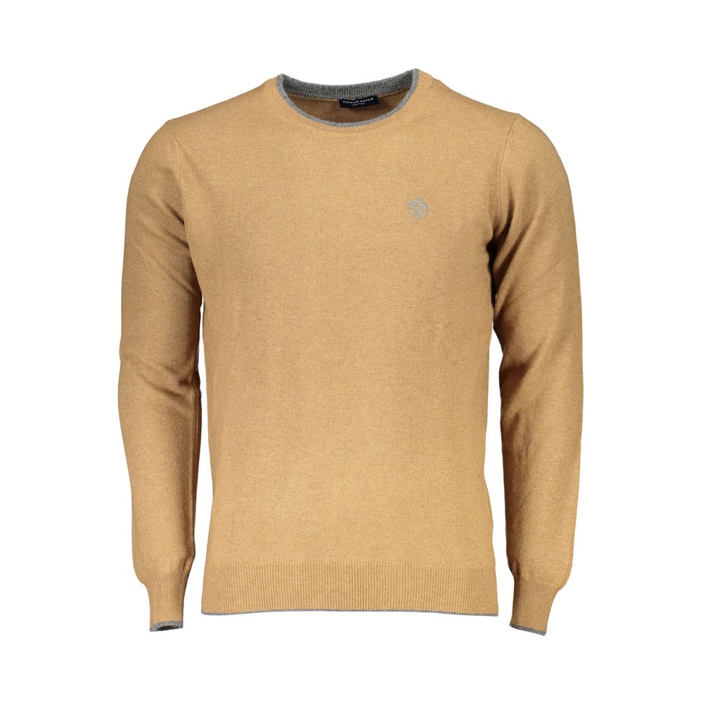 North Sails Brown Polyamide Men Sweater Mens Sweater