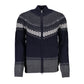 Gant Elegant Long Sleeve Zip Cardigan in Blue Mens Cardigan Mens Sweater