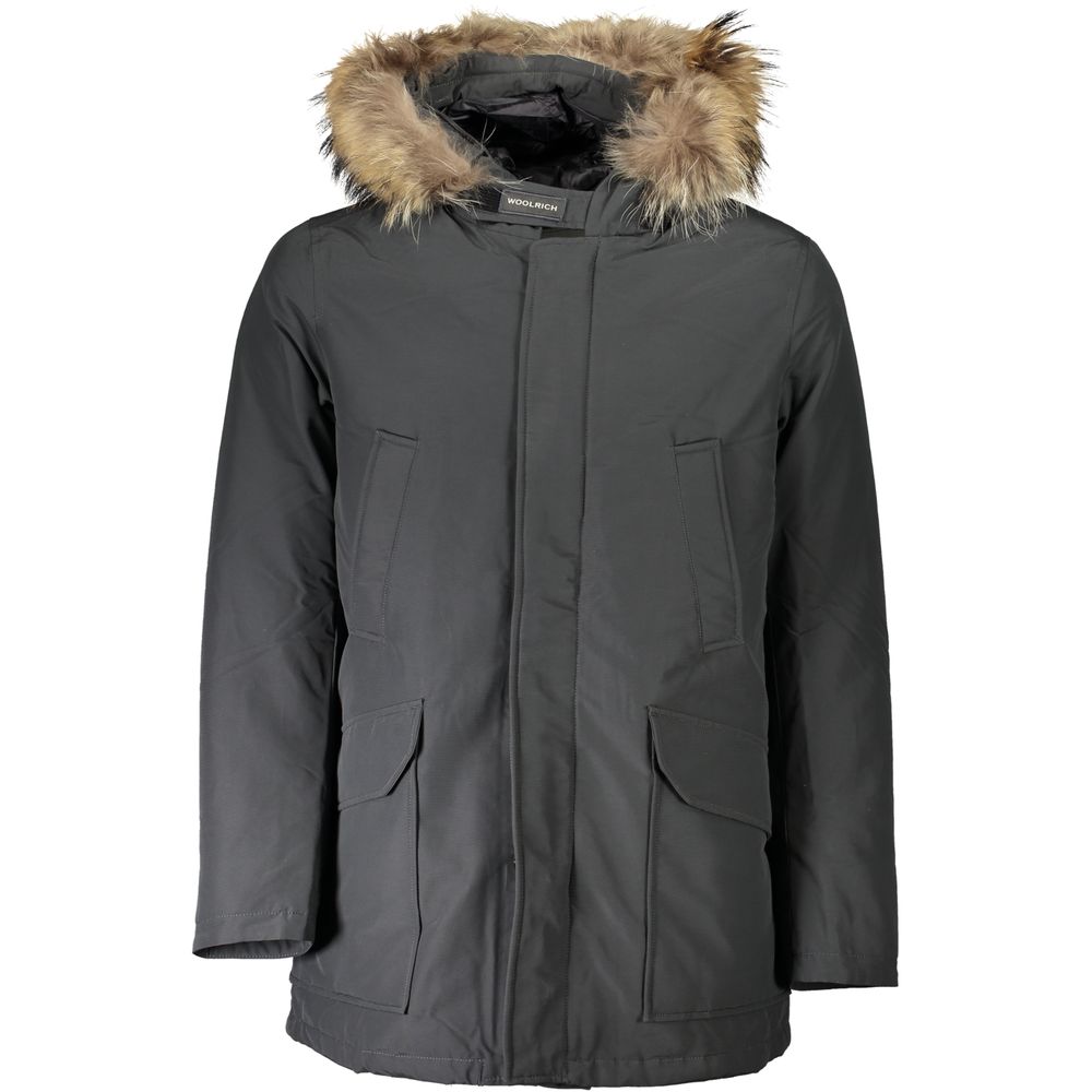 Woolrich Gray Cotton Men's Jacket Mens Jacket