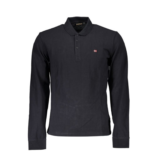 Napapijri Black Cotton Men Polo Shirt Mens T-Shirt