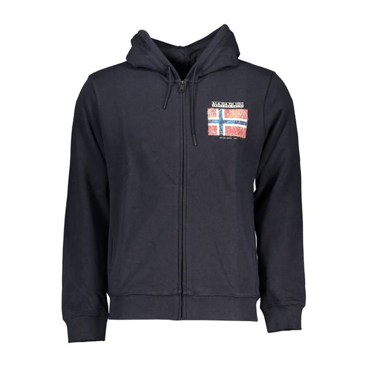 Napapijri Blue Cotton Men Sweater Mens Sweater